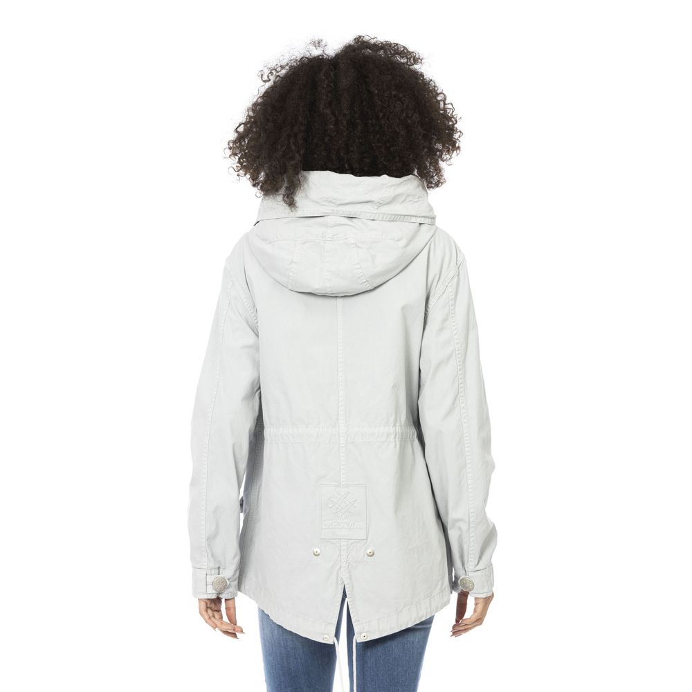Silver Cotton Jackets & Coat