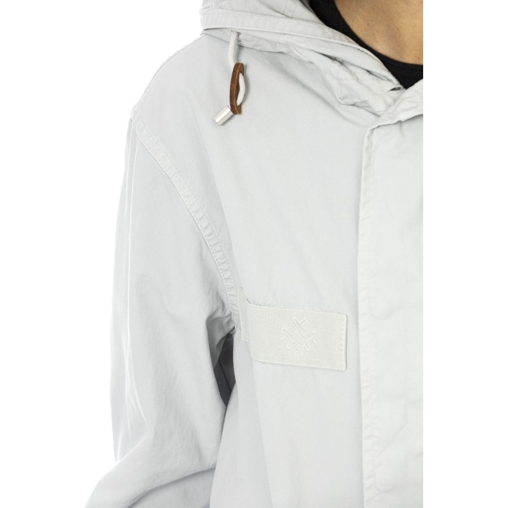 Silver Cotton Jackets & Coat