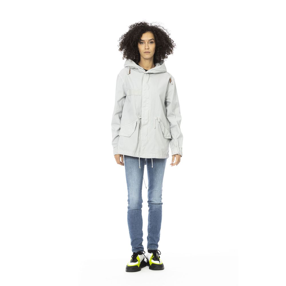 Silver Cotton Jackets & Coat