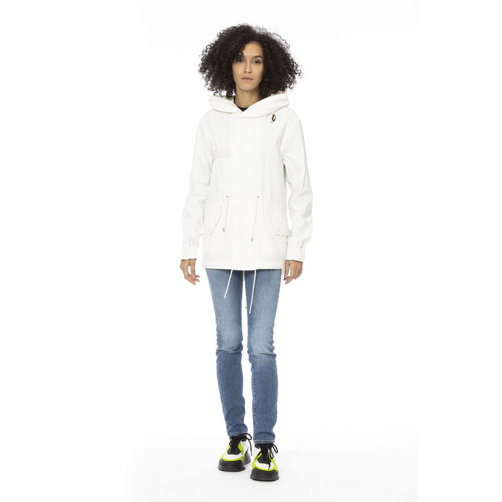 White Cotton Jackets & Coat