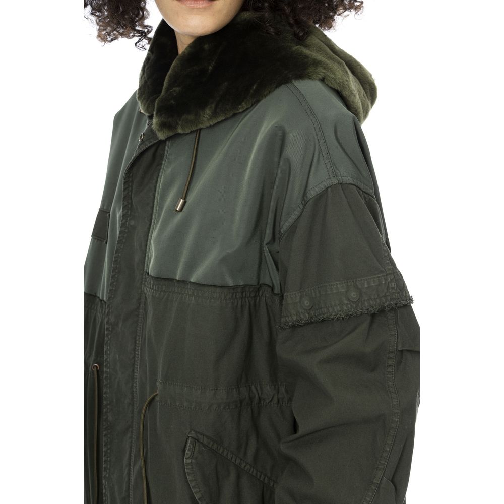 Green Cotton Jackets & Coat