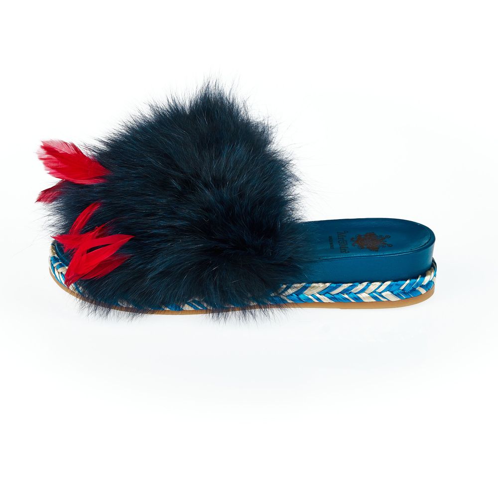 Blue Textile Shoe