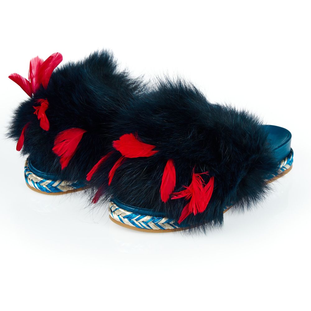 Blue Textile Shoe