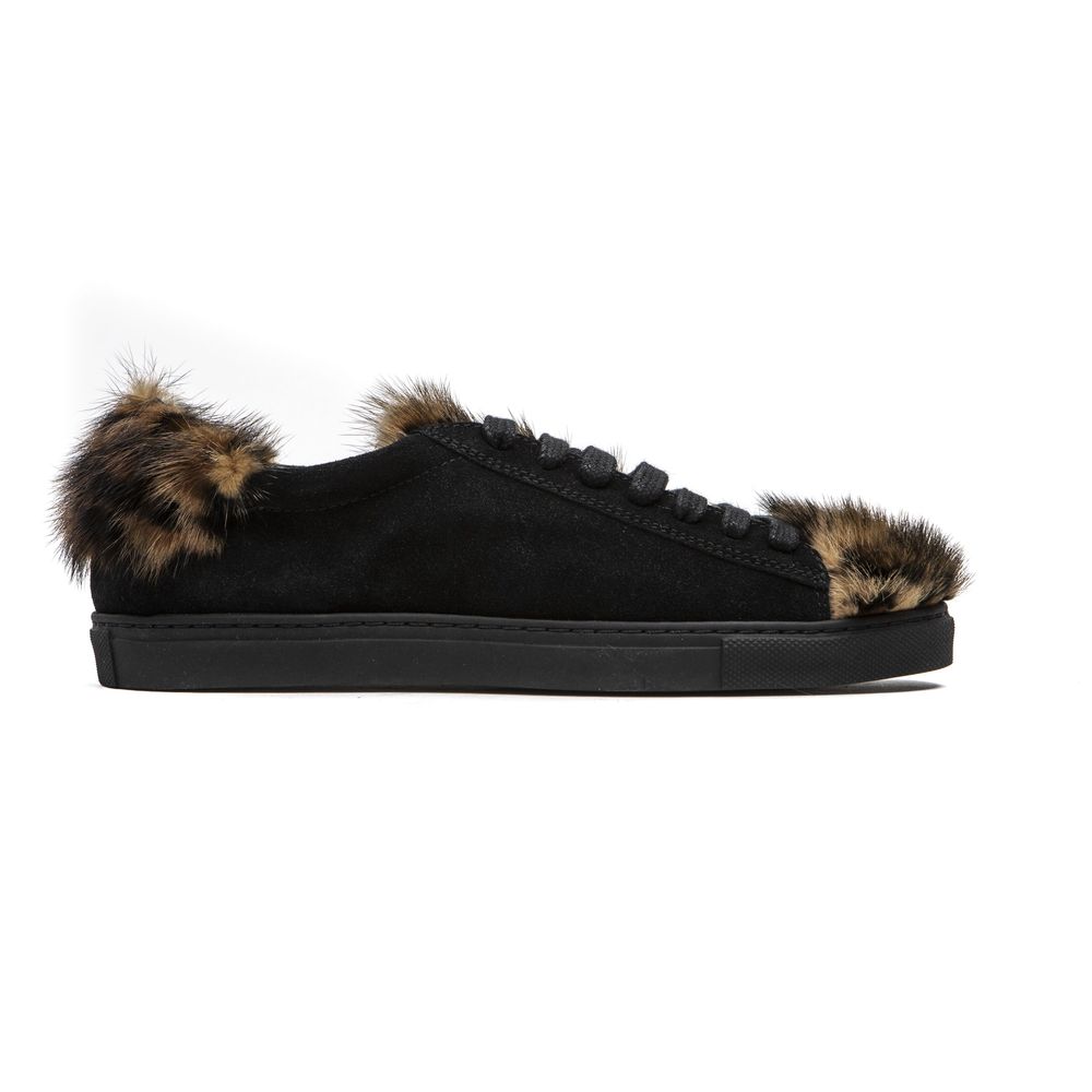 Black Leather Sneaker
