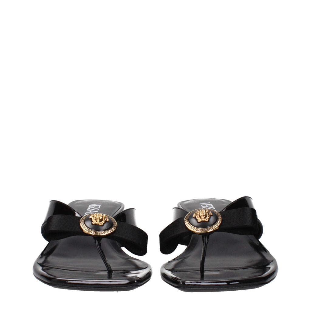 Black Leather Stiletto Heels Sandals