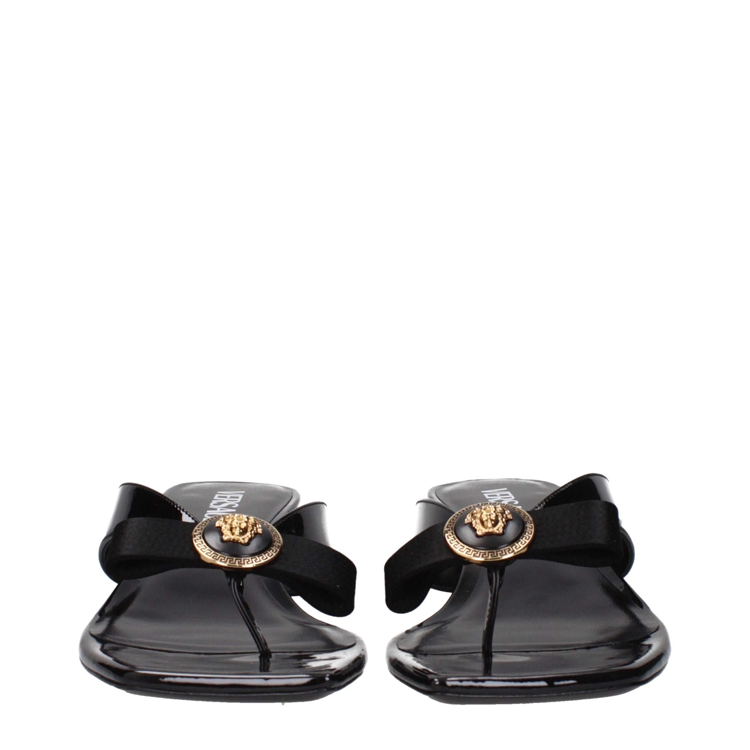 Black Leather Stiletto Heels Sandals