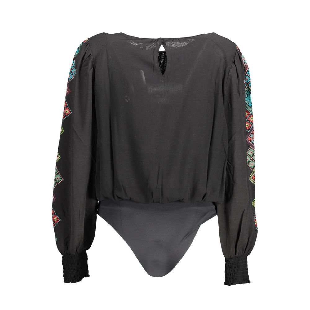 Black Elastane Bodysuit