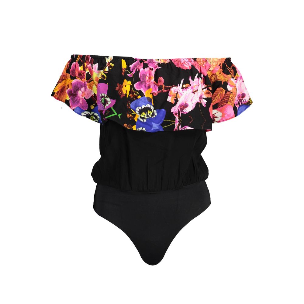 Black Elastane Bodysuit