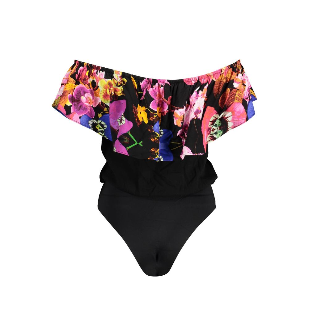 Black Elastane Bodysuit