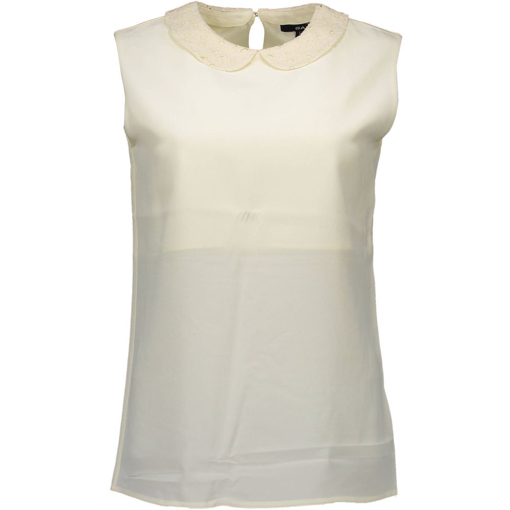 White Silk Tank Top