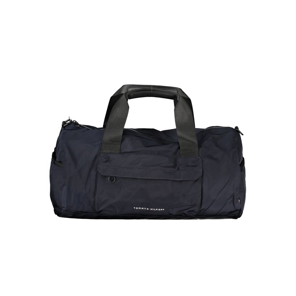 Blue Polyester Handbag