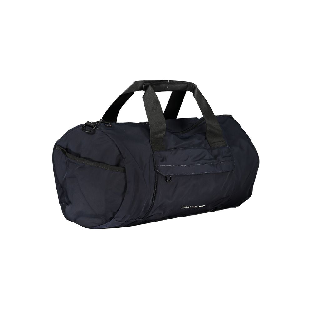 Blue Polyester Handbag