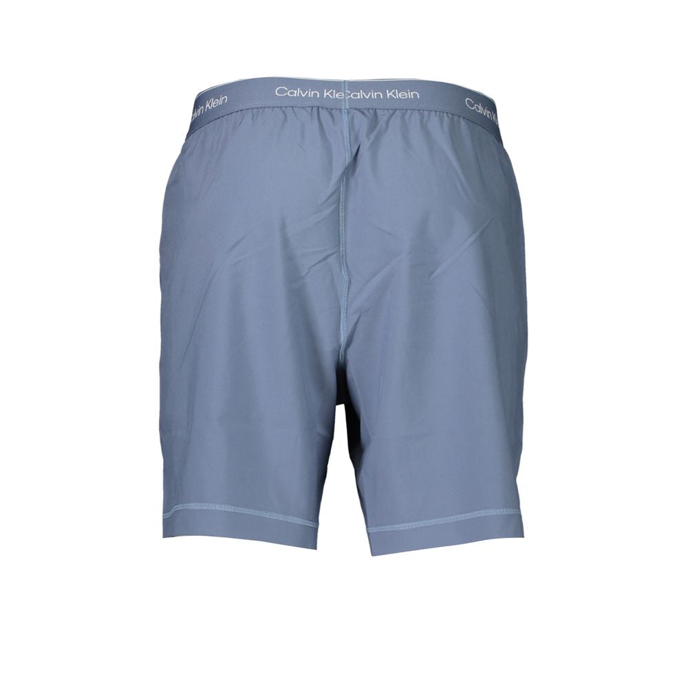 Blue Polyester Pant