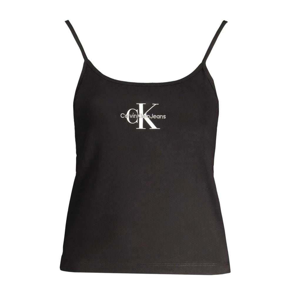 Black Cotton Tank Top